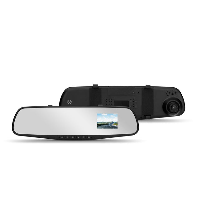 2in1 720P Mirror Roadcam, Add-On Rear View Mirror & HD Dash Cam