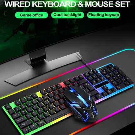 Rainbow Wired Gaming Keyboard and Mouse Combo